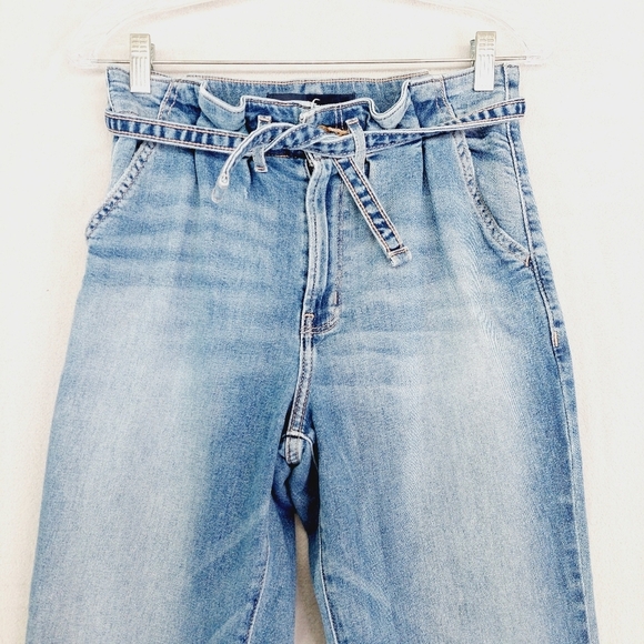 HOLLISTER Paper-Bag Waist Vintage Stretch Ultra High Rise Mom Jeans P5312 - Picture 4 of 11